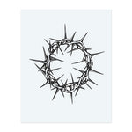 This striking temporary tattoo features a jagged circle of intertwined thorns, each thorn individually detailed for maximum impact. The design symbolizes sacrifice and resilience and offers a bold, minimalist aesthetic with deep emotional undertones.</span></p>