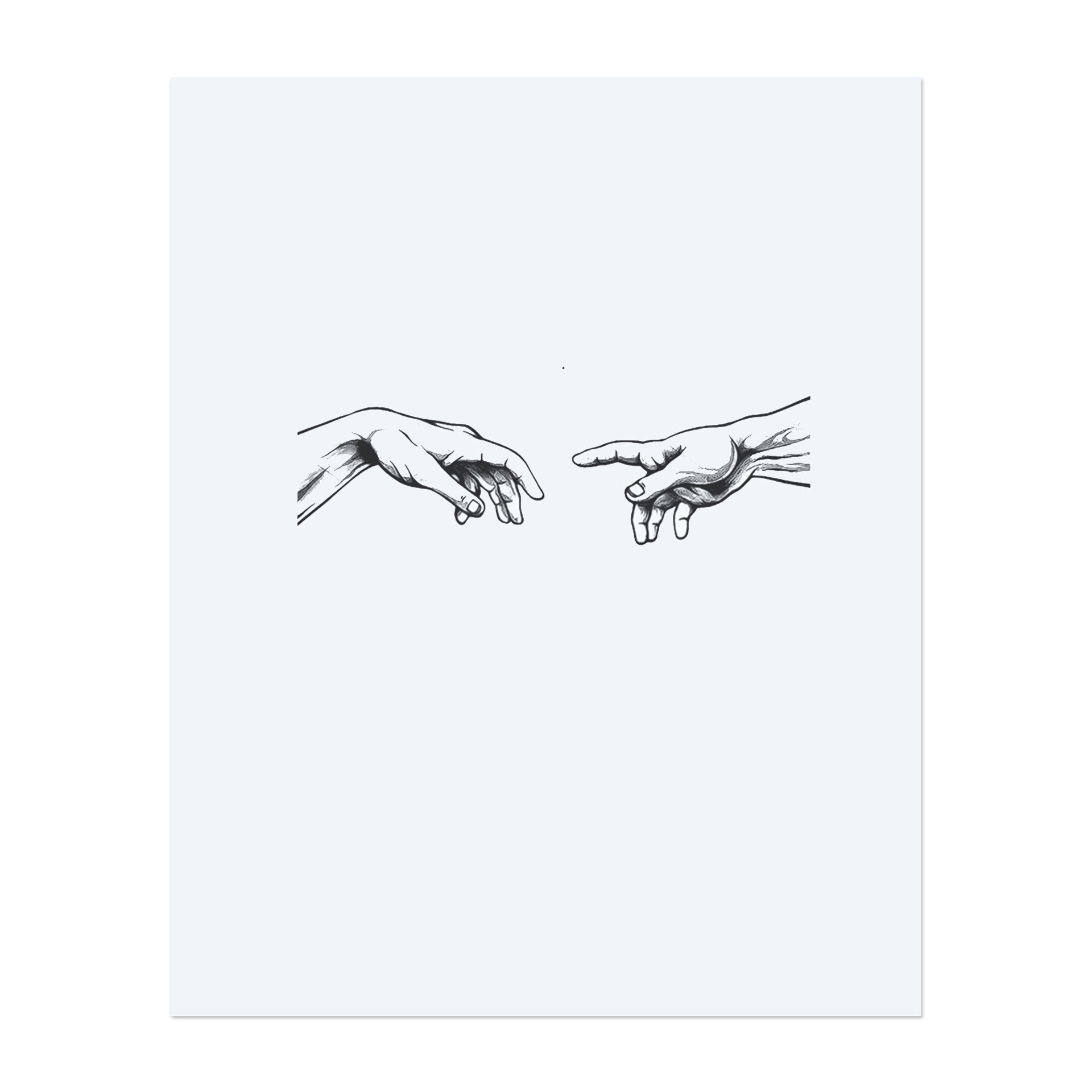 This tattoo design depicts the gradual artistic development of two hands reaching toward each other, reflecting the iconic divine touch. Set among shining stars, it symbolizes growth, enlightenment, and the timeless journey of spiritual connection.</span></p>
